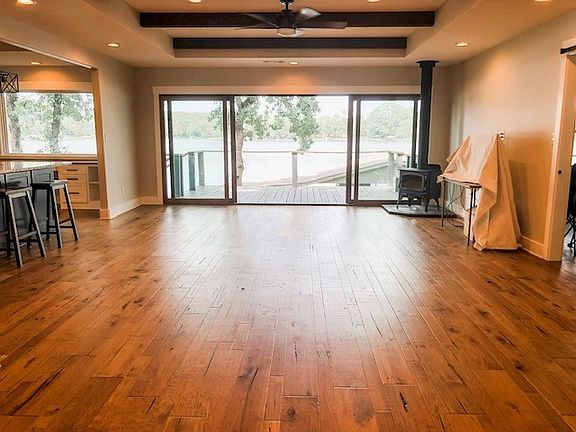 Floor to ceiling lake view