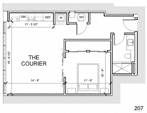 Floor plan The Courier