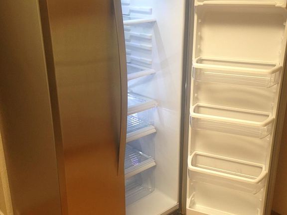 Fridge has LED lights. Energy efficient.