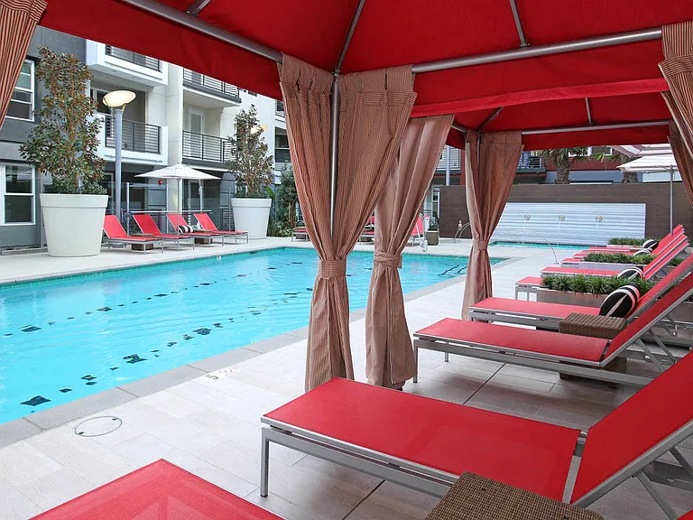 Salt Water Swimming Pool and Cabanas