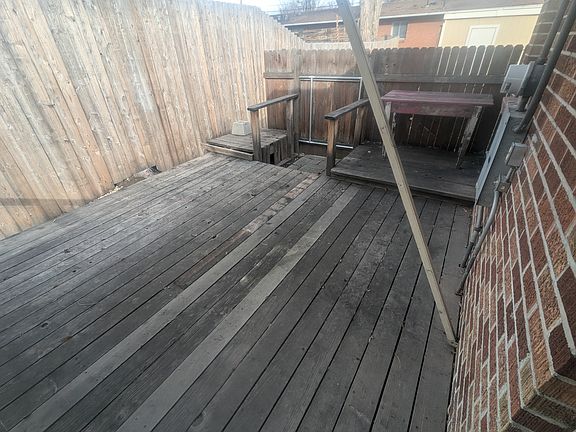 Rear deck.