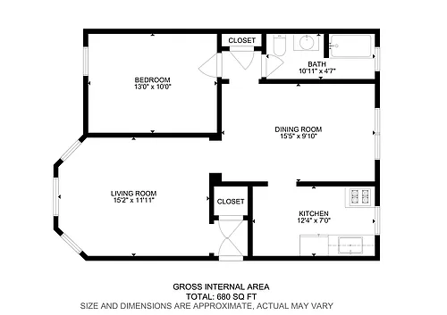 Floor plan One Bedroom