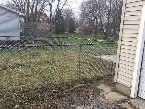 Fenced portion of the yard