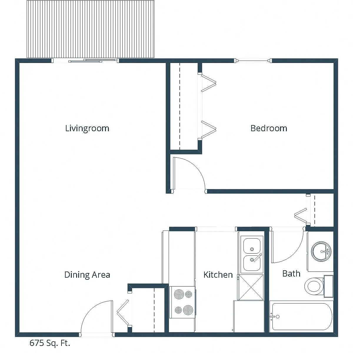 Floor plan One Bedroom 11A