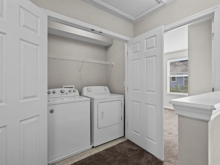 upstairs washer and dryer