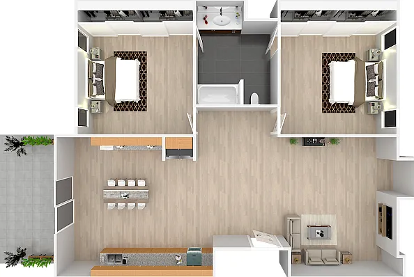 2 Bedroom 1 Bath 2 Bedroom 1 Bath