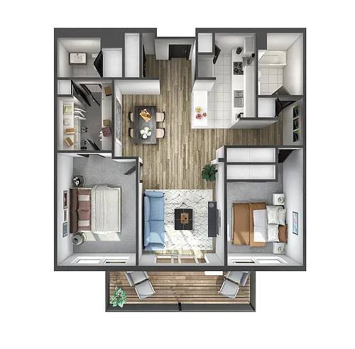 Floor plan 2bd/2ba 1715-1810