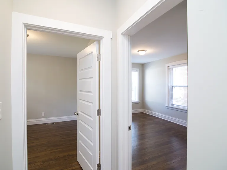 Largest bedroom on the Right, Smaller bedroom on the Left