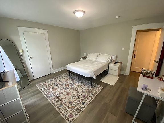 Large bedroom with two closets