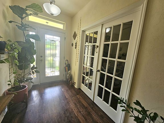 Foyer with French doors to Office