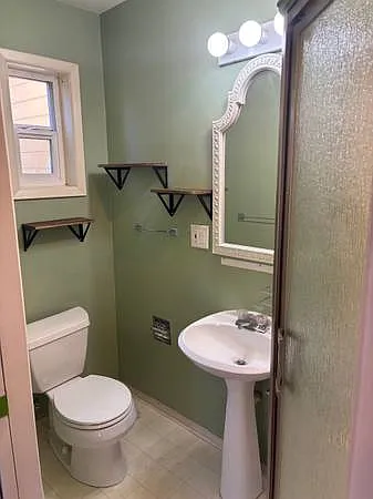 bathroom in large bedroom