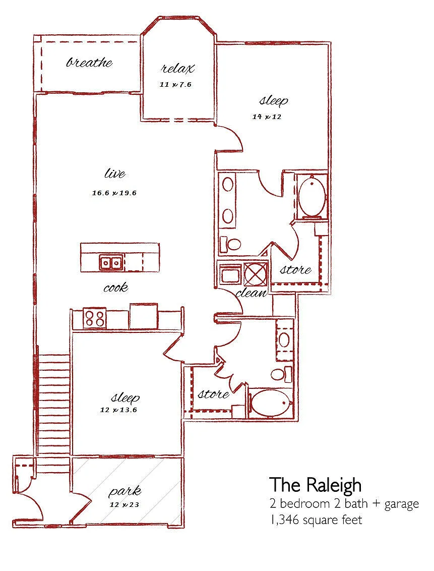 Floor plan The Raleigh