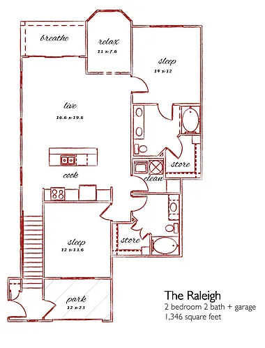 Floor plan The Raleigh