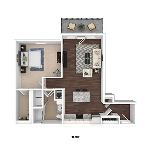 Floor plan 1 Bedroom Plus