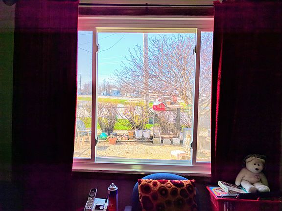 Living room window and view.