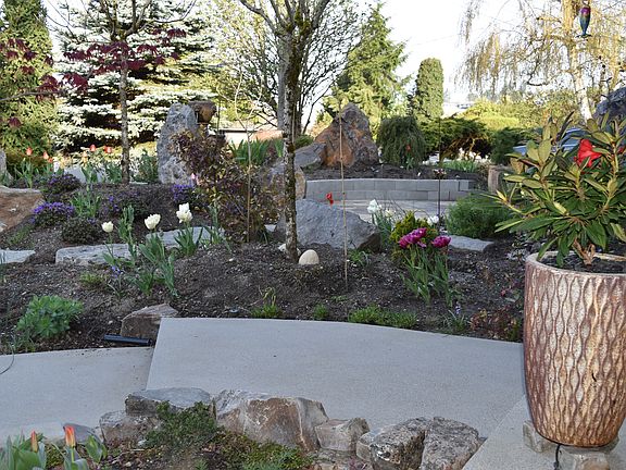 Part of new landscaping