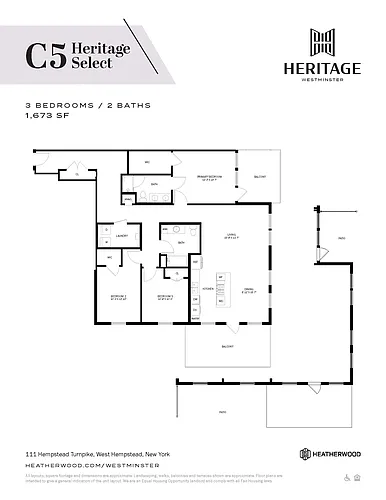 Floor plan Heritage Select 3 Bed, 2 Bath - C5
