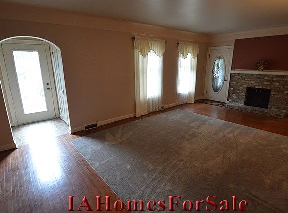 Living Room with wood burning fireplace