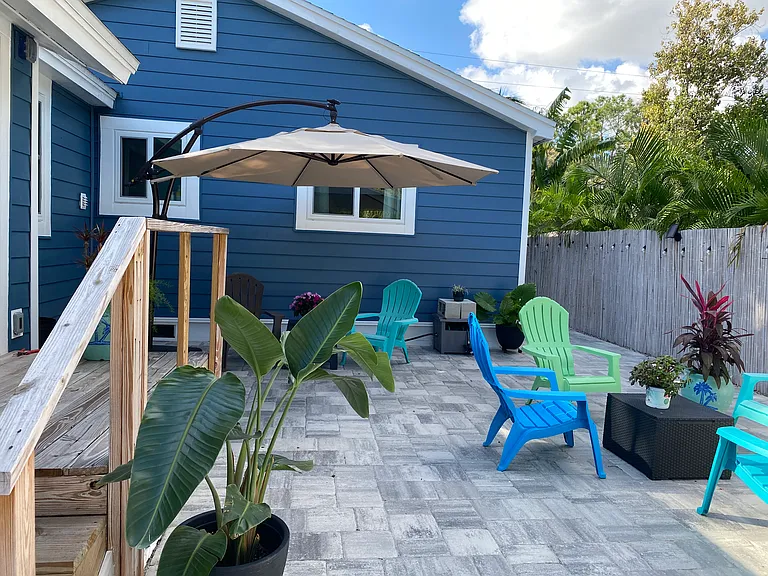 Private paved patio
