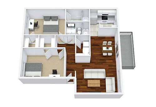 Floor plan 2BR/2BA