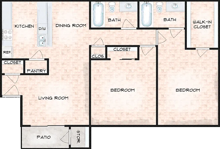 2x2 Floorplan Diagram