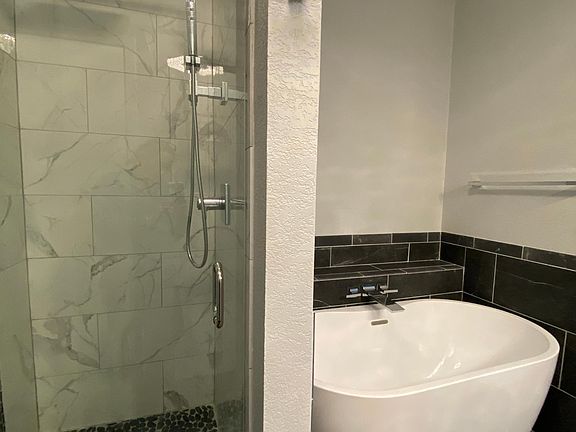 Rainforest Shower and Freestanding Tub