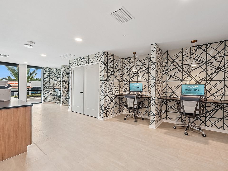 Coworking Lounge with Computers and Printers