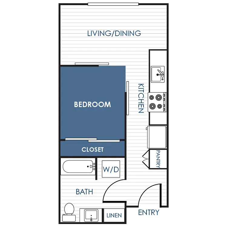 Floor plan Studio Apartment 01A - 01H