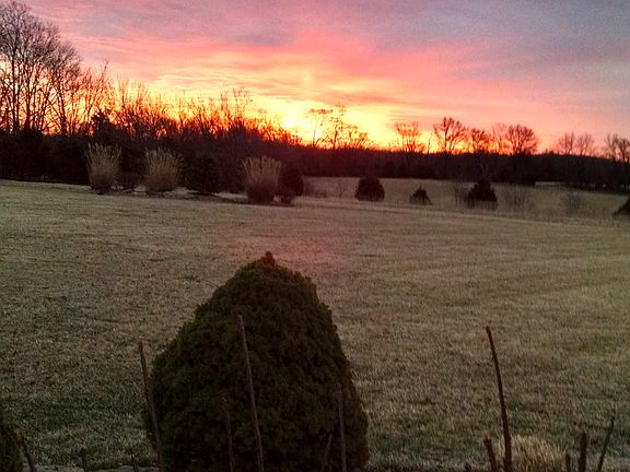 sunrise from kitchen window
