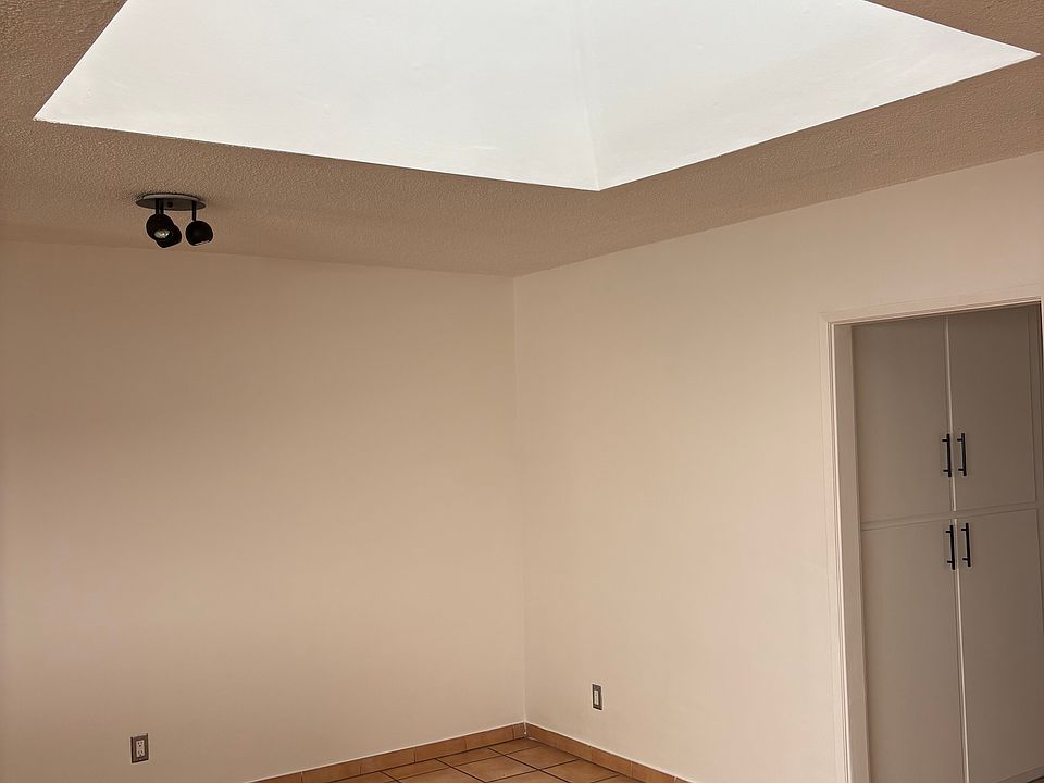 Large skylight over open floor plan