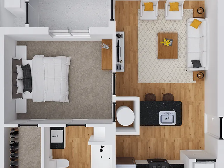 599 square foot, one bedroom, one bath apartment home 599 square foot, one bedroom, one bath apartment home