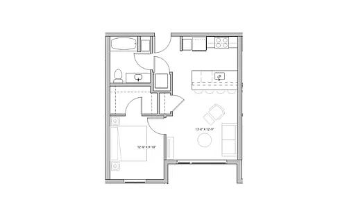 Floor plan 1X1 - C6