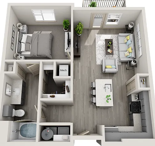 One bedroom apartment Riverside Place One bedroom apartment Riverside Place