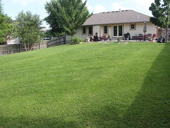 Large fenced backyard