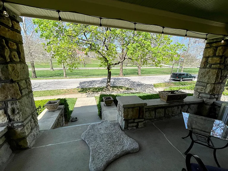 Front porch overlooking Hyde Park