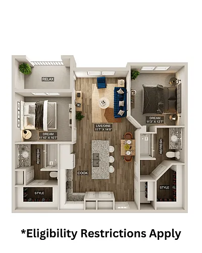 Floor plan B1 - Affordable