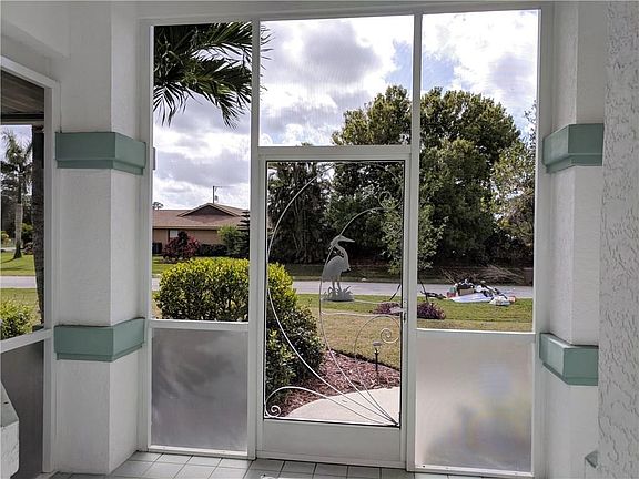 Oversized screened entry. Room for seating.