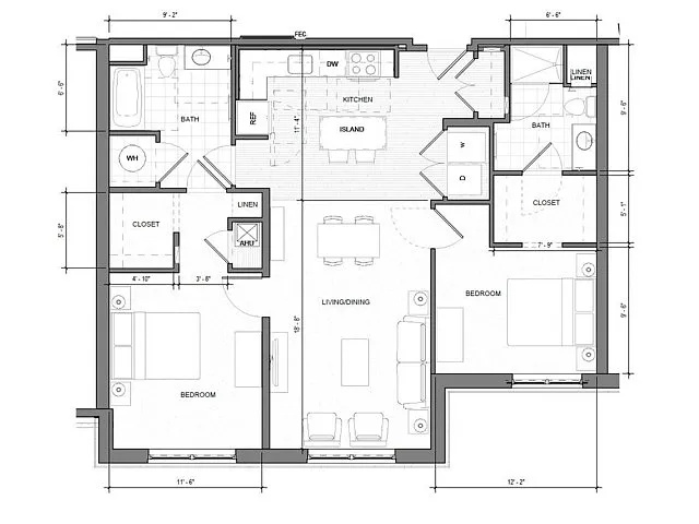 Floor plan 2BR-G