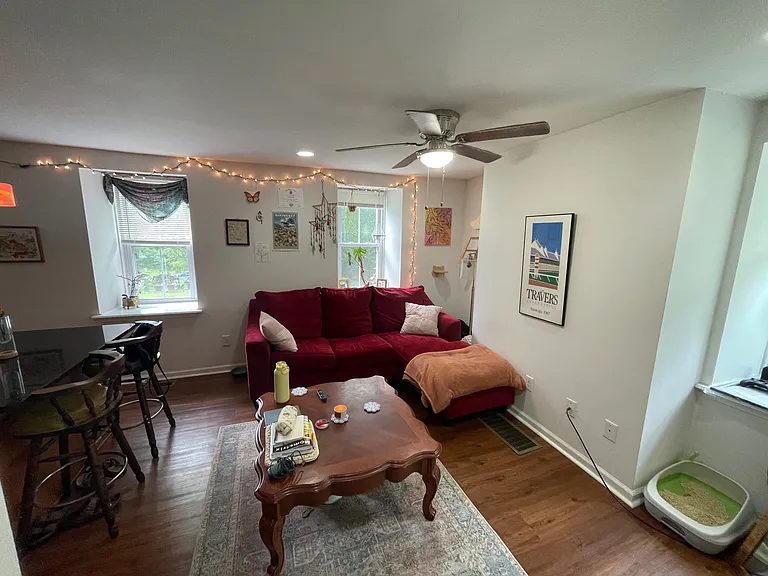 Living room with lots of natural light