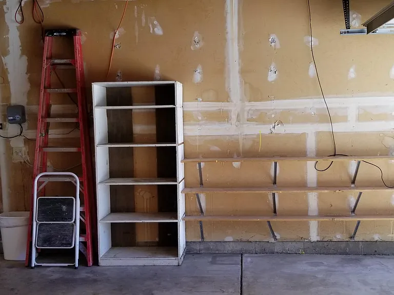 2 car garage with storage.