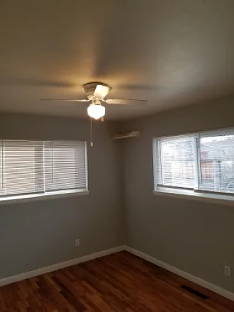 Both bedrooms have ceiling fans.