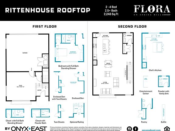 First and Second Floor Plan with Options