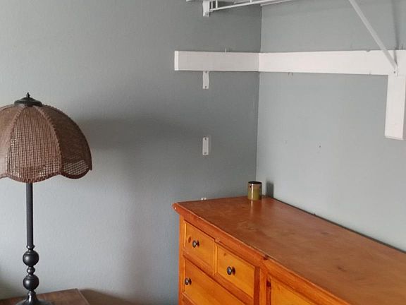 Closet space. The Wooden panelled door was removed. It was u