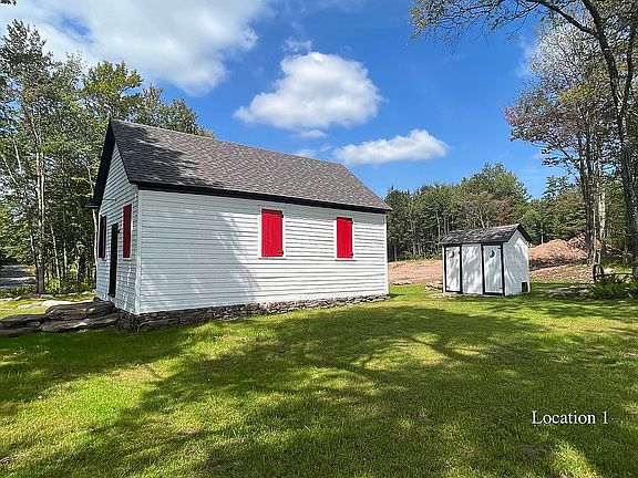 schoolhouse and outhouse