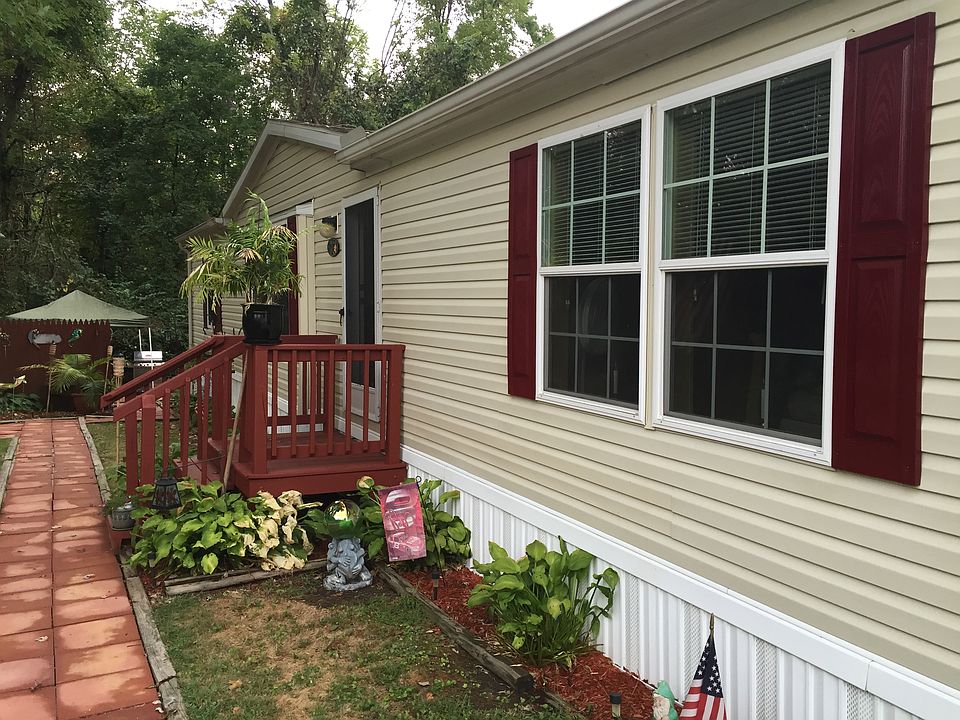 Freshly painted shutters