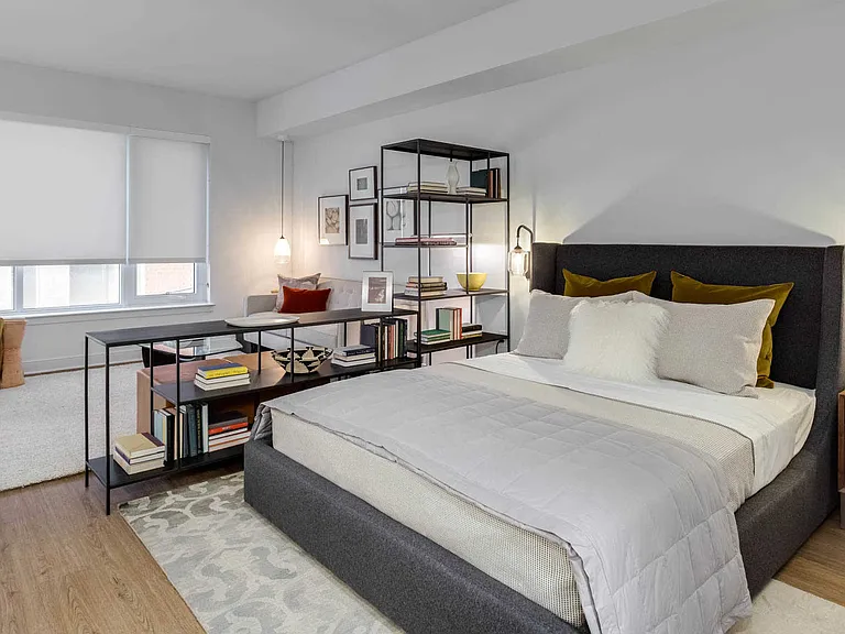 Studio Apartment Layout with Hard Surface Flooring and Furnishings by Room & Board