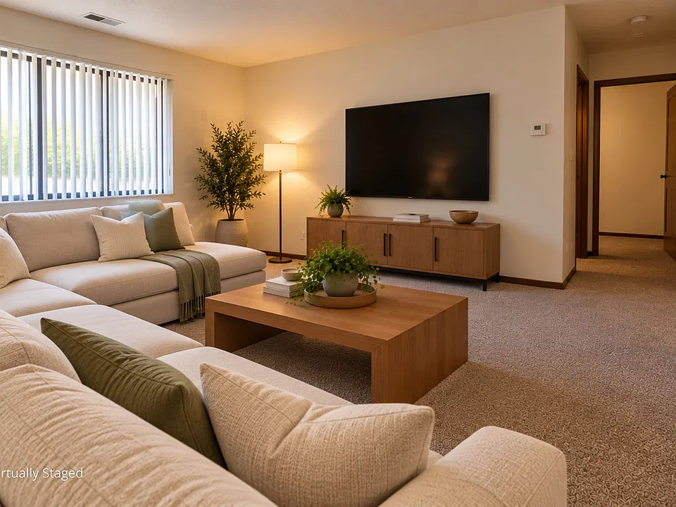 Natural light fills this spacious living room, creating a bright and comfortable setting with plenty of room to relax, entertain, and make the space your own. Do you like this personality?
