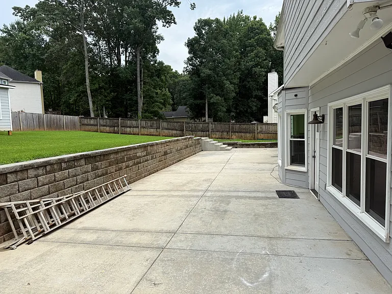 Huge Concrete Patio.
