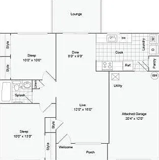 2-Bed 1-Bath Ranch 2-Bed 1-Bath Ranch