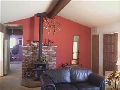Front room with view of airtight stove